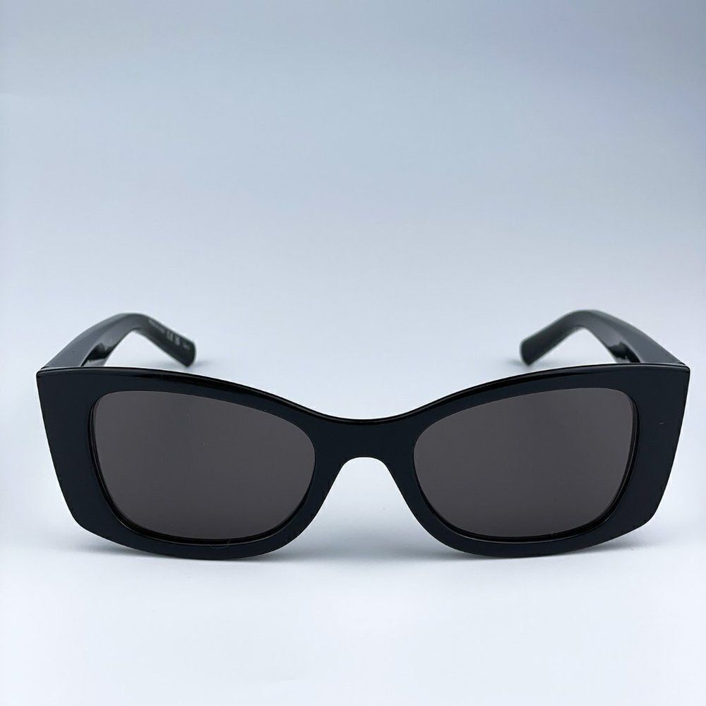 NEW Saint Laurent SL593 001 Black Square Unisex Sunglasses
